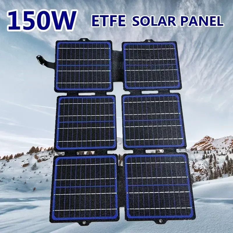 Solar Emergency Charger - Painel solar dobrável impermeável, 150W, ETFE,
