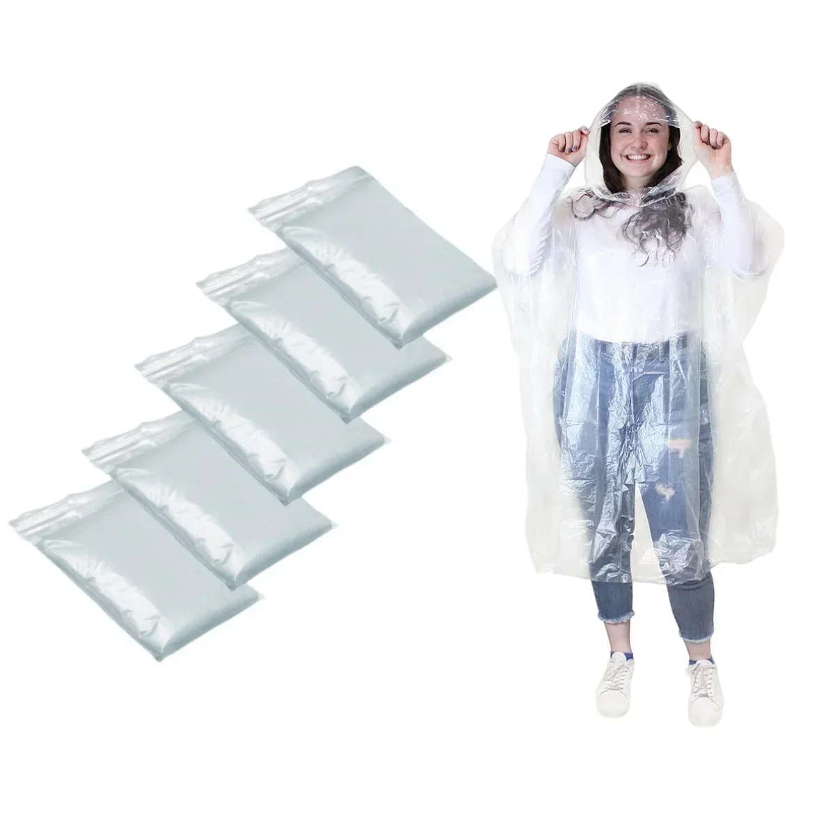 5/10 unidades de poncho de chu - Emergency Poncho Rain avaliação e preço