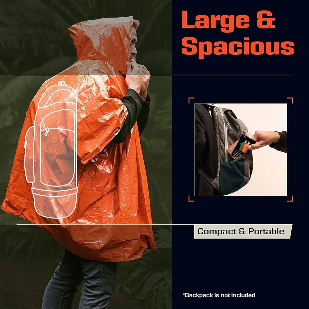 1 Peça Capa de Chuva para Viag - Emergency Poncho Rain avaliação e preço