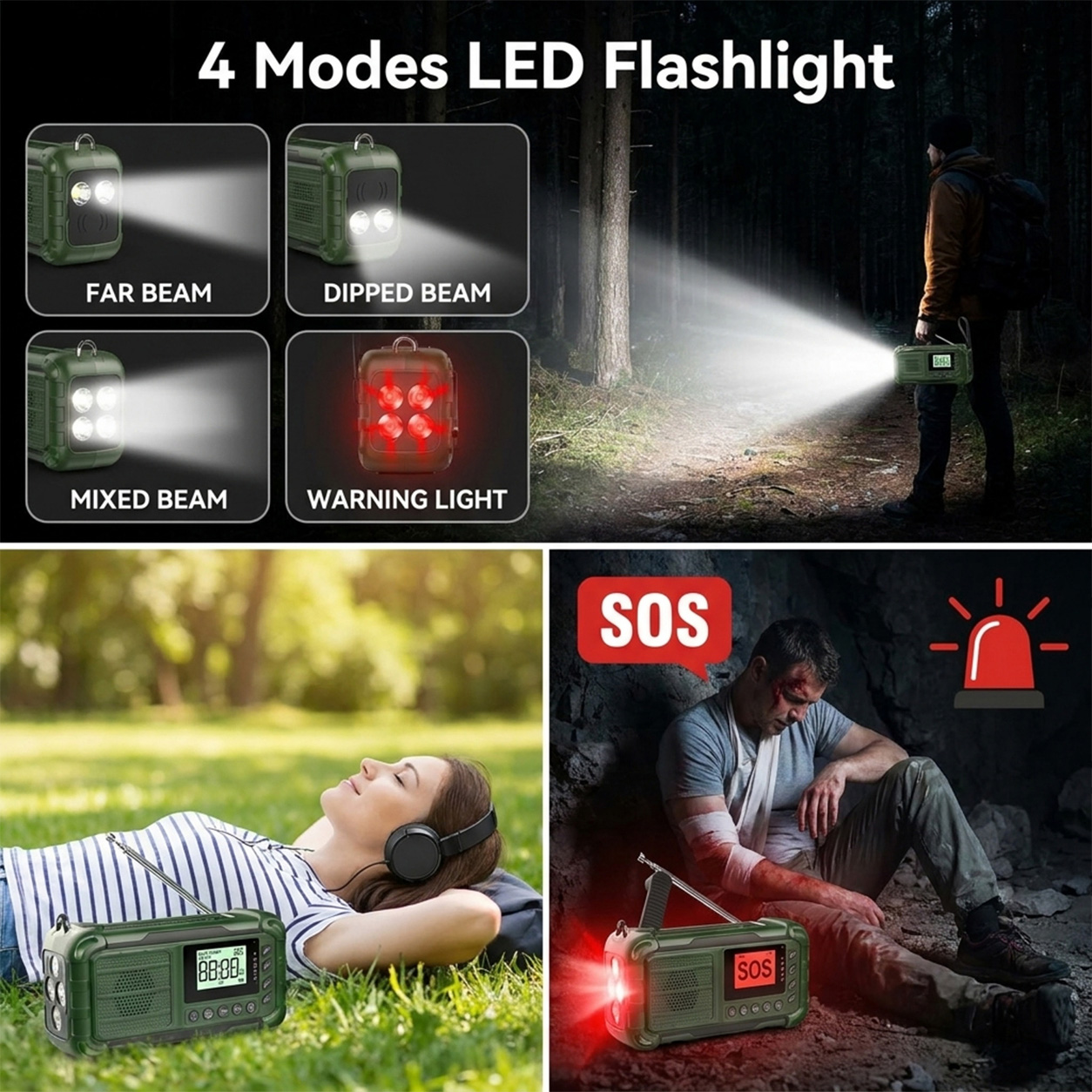 Rádio de emergência com manive - Solar Emergency Charger avaliação e preço